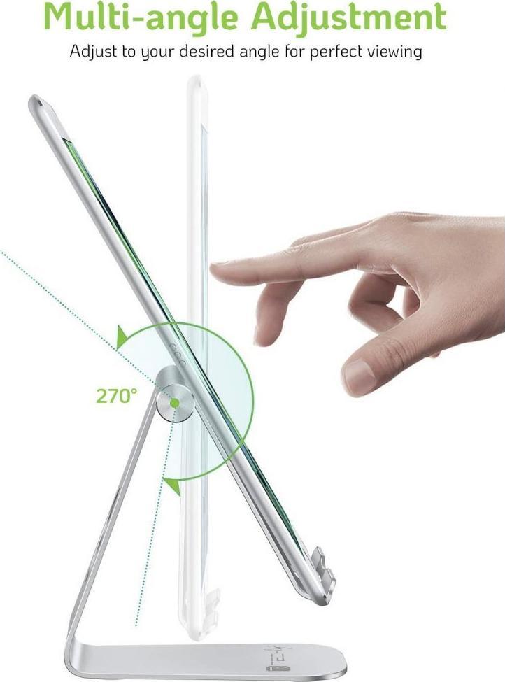 Mbajtëse tavoline Techly I SMART STAND4, për telefon, alumini, e rregullueshme, gri