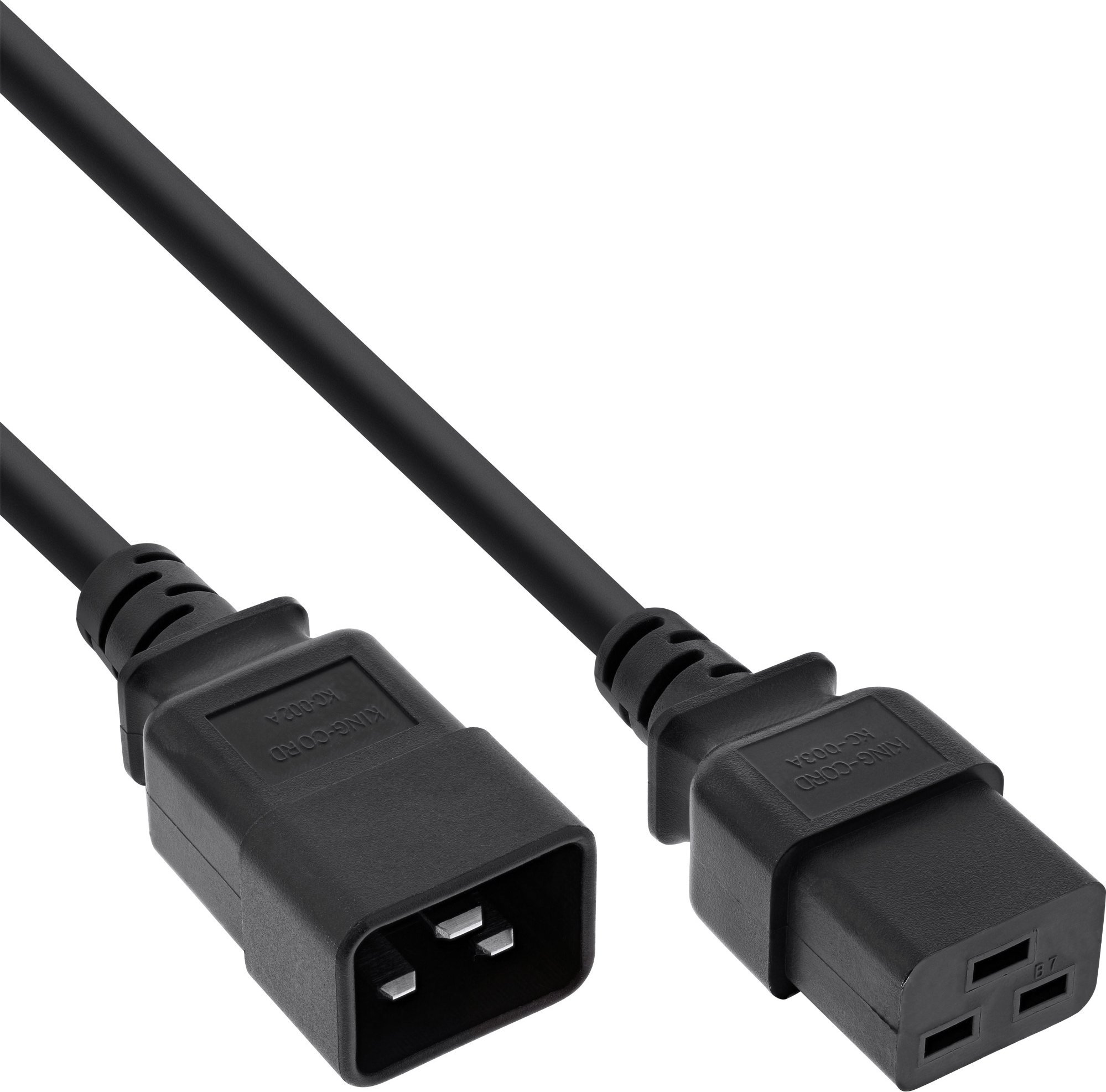 Kabllo rryme InLine C19 në C20, 7.5m, e zezë