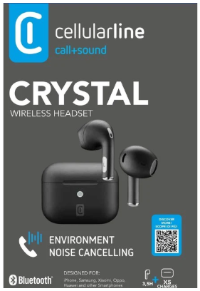 Dëgjuese Cellularline Crystal, të zeza