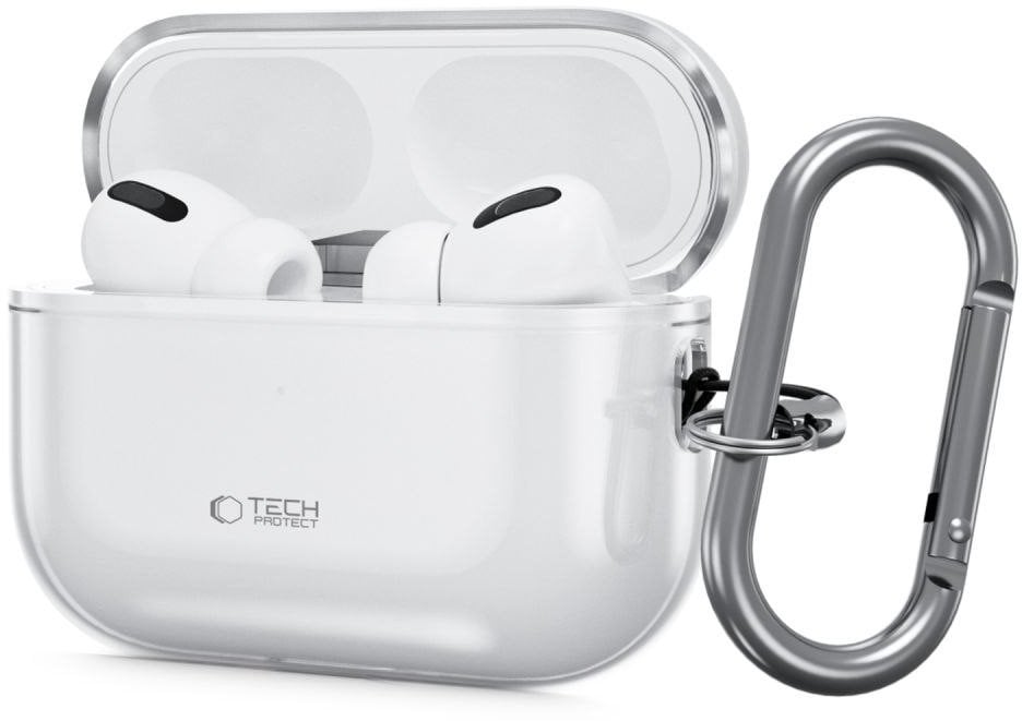 Këllëf mbrojtës Tech-Protect FlexAir për Apple AirPods Pro 3, TPU, me unazë, transparent