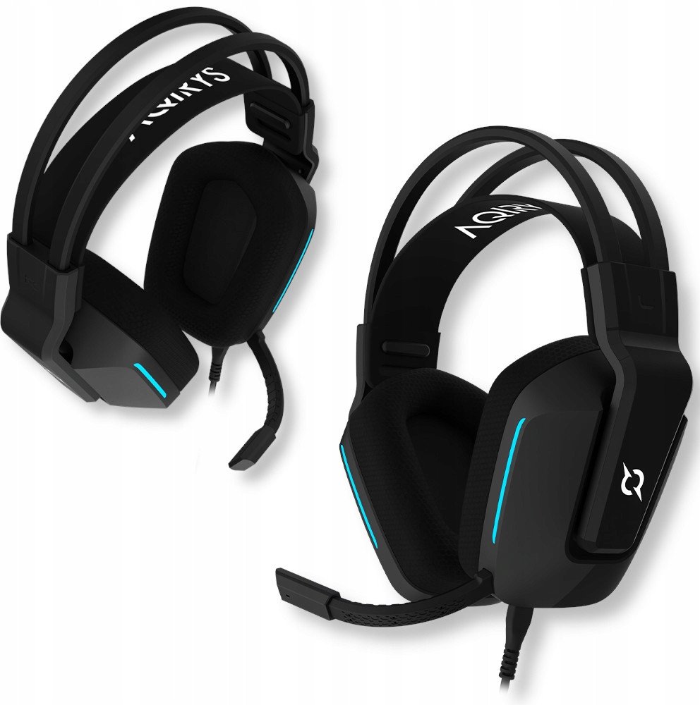 Kufje gaming AQIRYS ALYA 7.1 VS, me kabllo, audio virtuale 7.1, të zeza