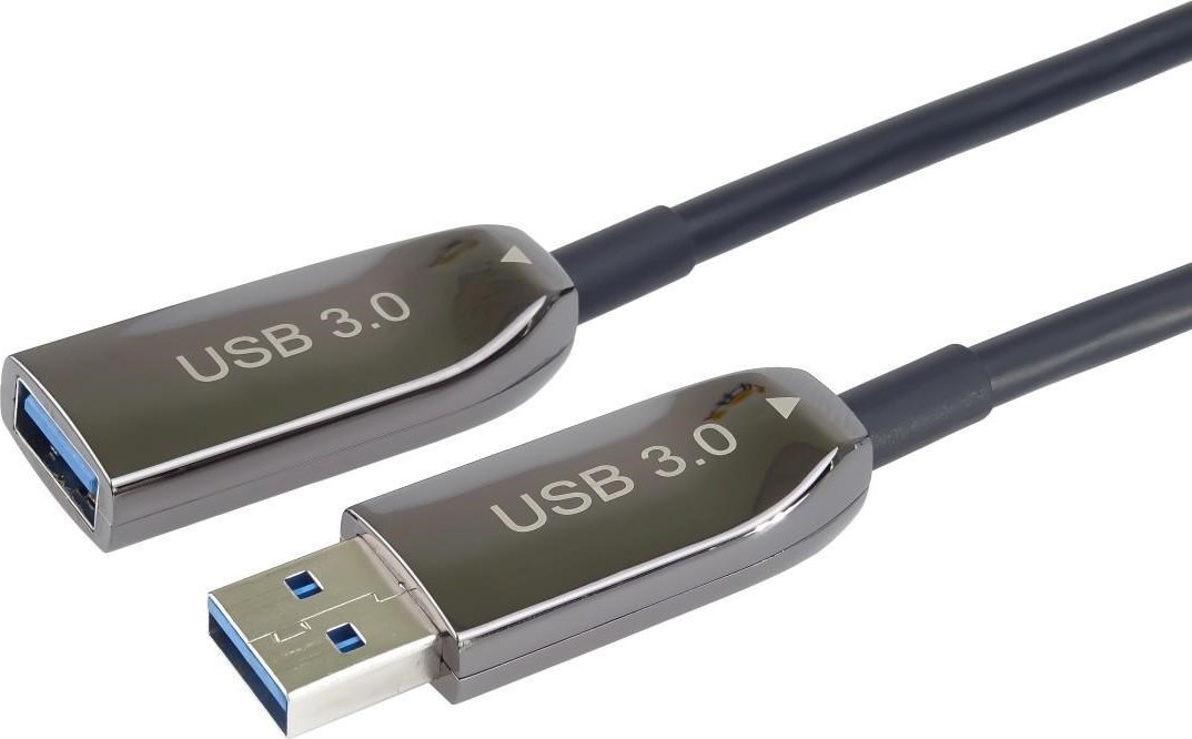 Kabllo USB PremiumCord USB A në USB A, 3.0, 30 m, i zi