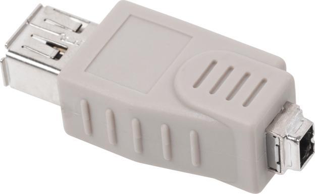 Adapter FireWire IEE 1394, 6 pin hunn në 4 pin hunn, i zi