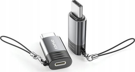 Adapter Awei A12 Lightning në USB C, gri
