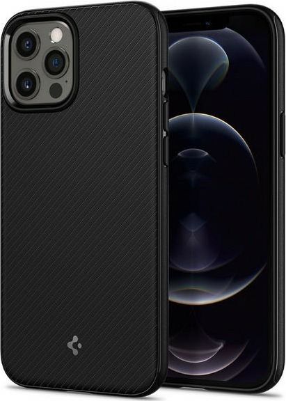 Mbrojtëse Spigen Mag Armor për iPhone 12/12 Pro 6.1", e zezë mat (ACS01865)