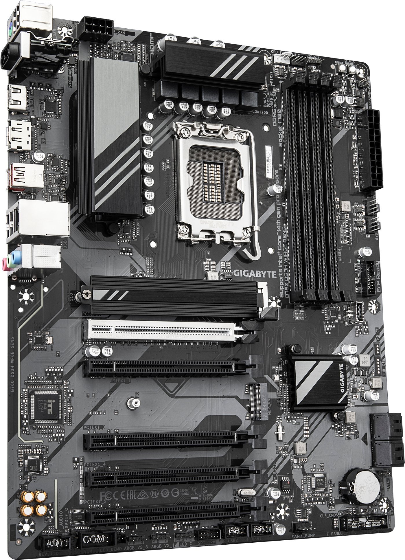 Pllakë amë Gigabyte B760 DS3H WIFI6E GEN5, DDR5, Wi-Fi 6E, ATX