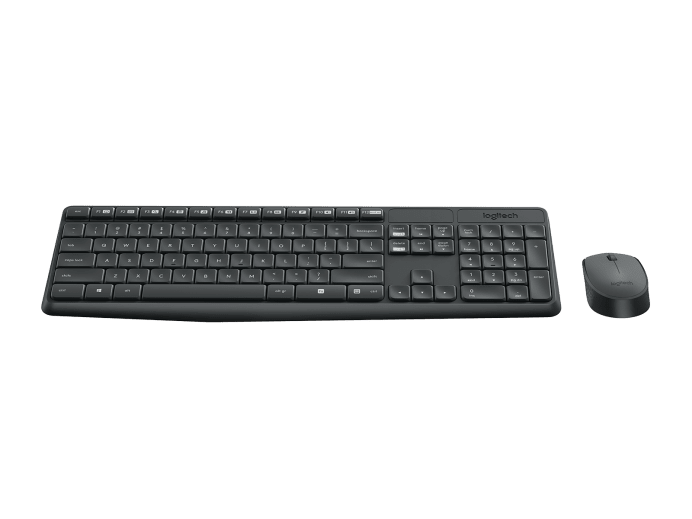 Set tastierë dhe maus Logitech MK235, wireless, i zi