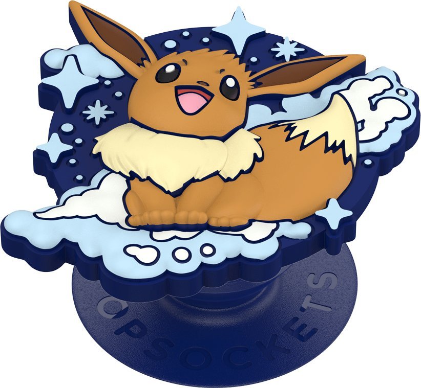 PopGrip PopSockets Pokémon Eevee PopOut, mbajtëse telefoni, dizajn 3D, kafe