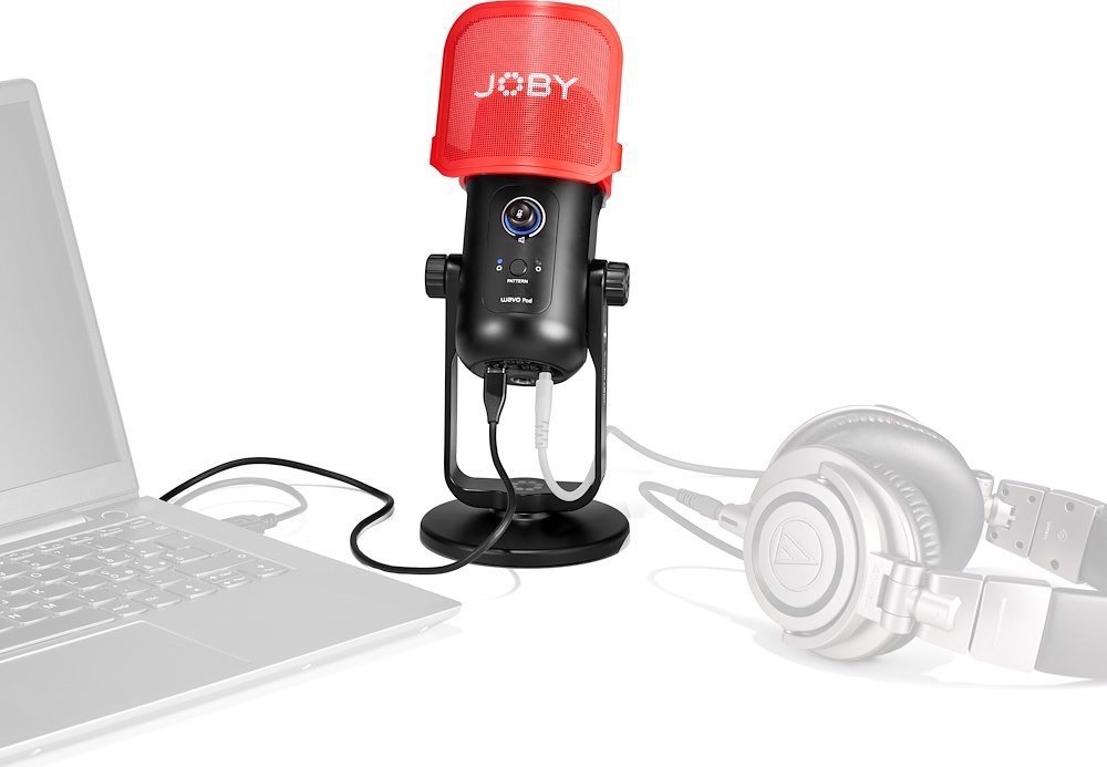Mikrofon studio Joby Wavo POD, USB, për podcast dhe streaming, i zi