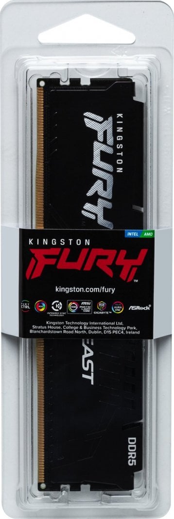 Memorie Kingston Fury Beast, DDR5, 32 GB, 6400 MHz, CL32, KF564C32BB-32