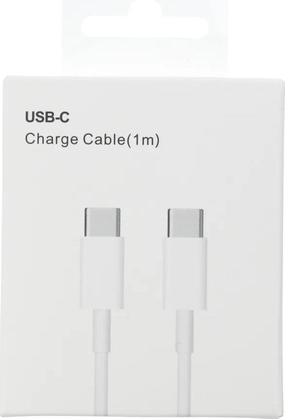 Kabllo USB C në USB C HD26, 30W PD QC 3.0, 1m, e bardhë