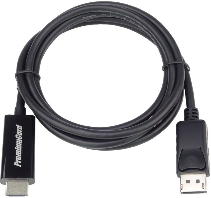 Kabllo PremiumCord DisplayPort 1.2 në HDMI 2.0 4Kx2K@60Hz, 3m