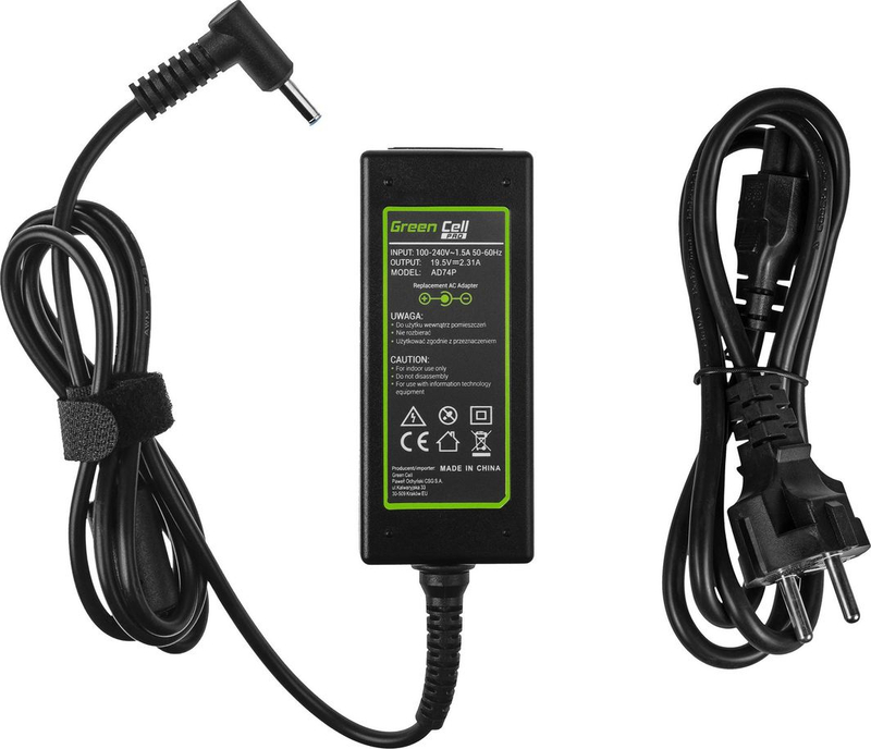 Karikues për laptopë Green Cell 45 W, 3 mm, 2.3 A, 19.5 V
