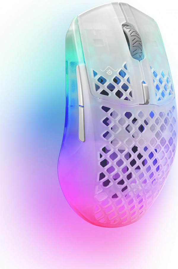 Maus SteelSeries Aerox 3 Ghost Wireless (62610), i bardhë