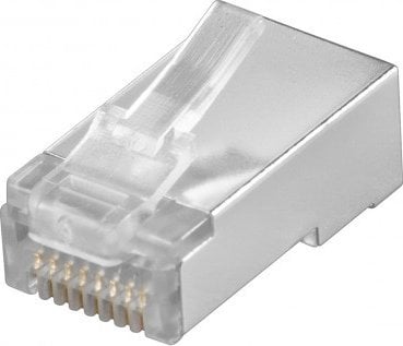 Модуларна приклучница RJ45 Goobay, CAT 5E, пакување 10 парчиња, сива