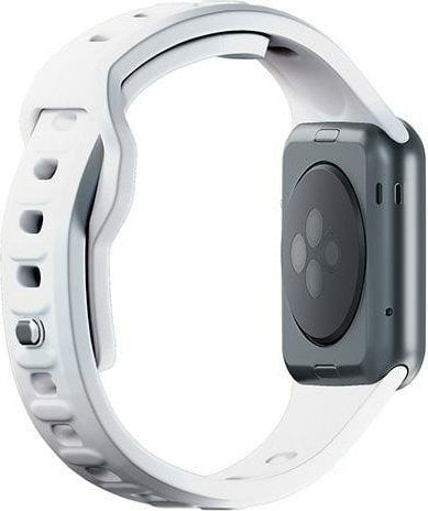 Rrip ore 3mk Silicone për Apple Watch, 38/40/41 mm, silikon hipoalergjik, i bardhë
