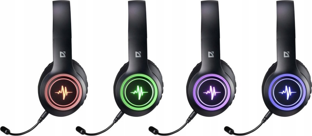 Bluetooth слушалки Defender Freemotion B571, стерео, LED, црни