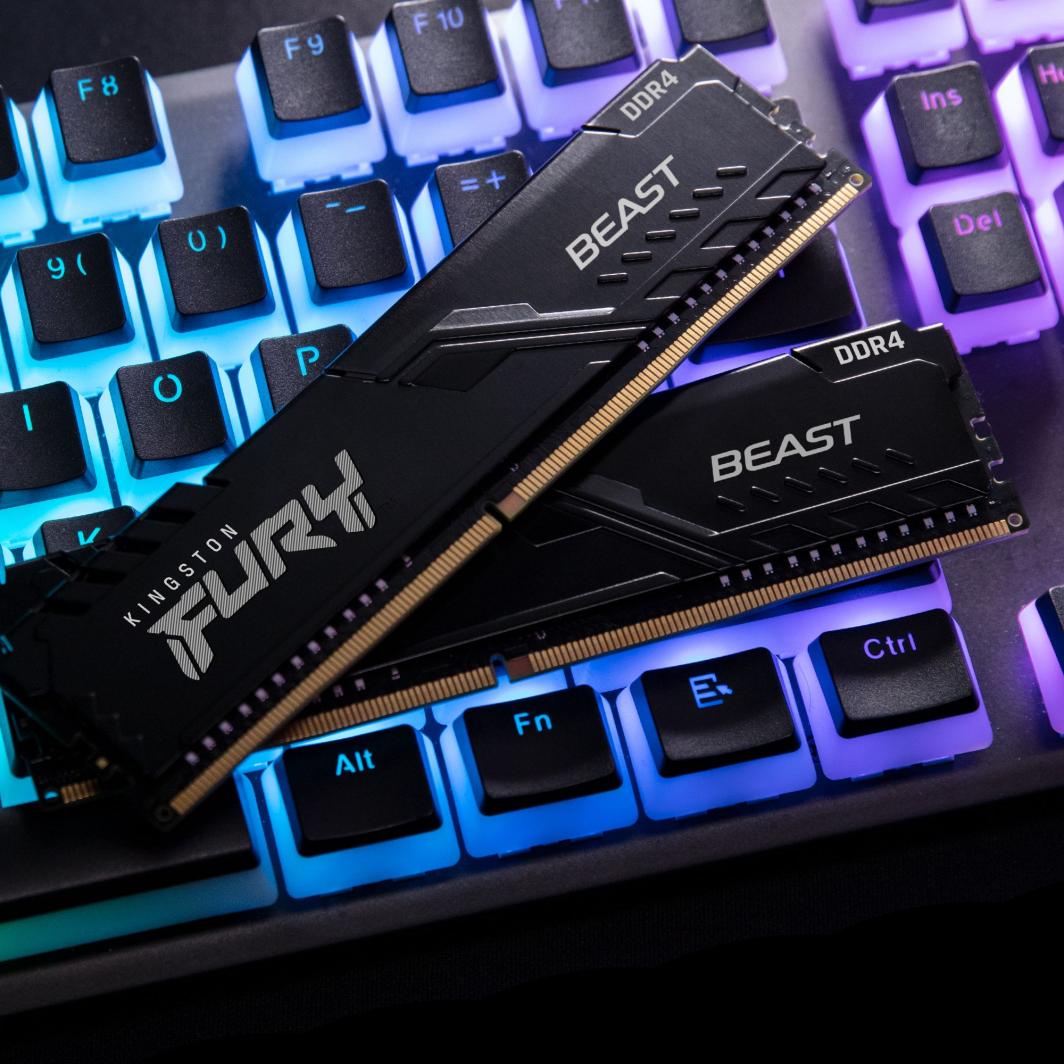 Memorie Kingston Fury Beast, DDR4, 64 GB, 3600 MHz, CL18, KF436C18BBK2/64