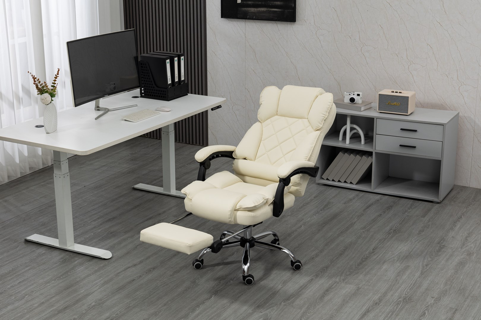 Karrige zyre Activejet YK7416, ergonomike, bezhë