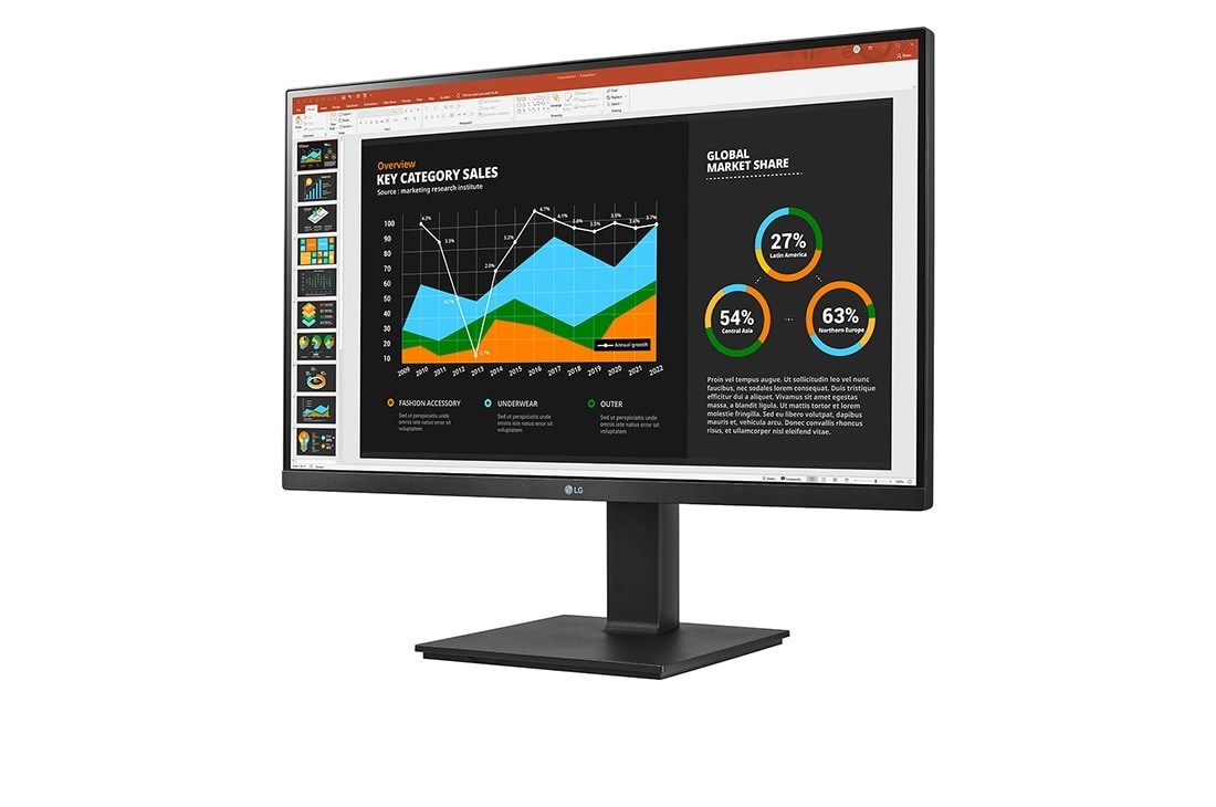 Monitor LG 27BQ75QB-B, 27", QHD, e zezë