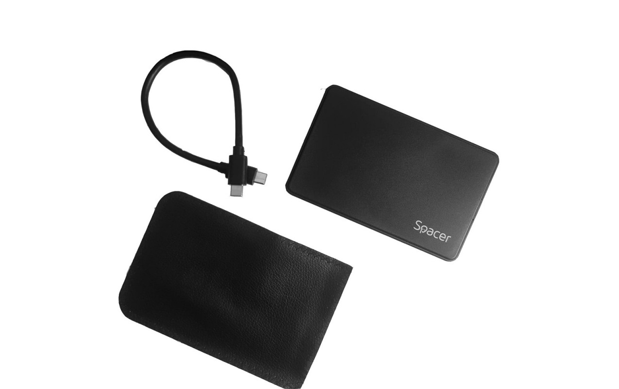Kuti e jashtme për disk SPR TYPE C 01, 2.5", USB 3.1 Type C, e zezë