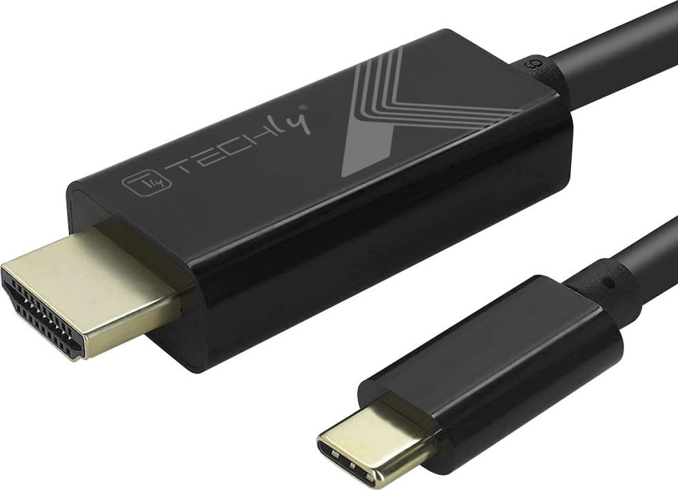 Kabllo adapter video Techly IADAP-USBC-HDMI5TY, USB Type C në HDMI, 5 m, 4K, i zi