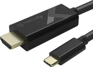 Kabllo adapter video Techly IADAP-USBC-HDMI5TY, USB Type C në HDMI, 5 m, 4K, i zi