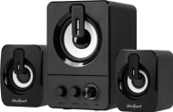 Altoparlantë kompjuterik Rebel CS-50, sistem 2.1, USB, të zinj