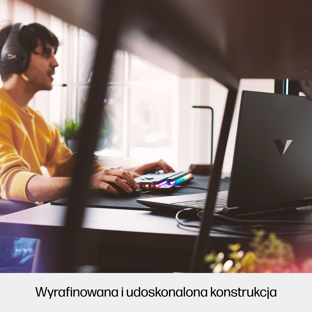 Laptop HP Victus 15-fa0999nw, 15.6" FHD 144Hz, i5-12450H, 16GB 512GB RTX 3050, gri