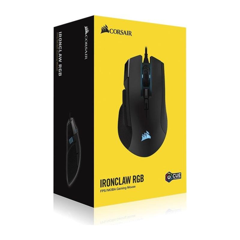 Mouse gaming Corsair IRONCLAW RGB, 18000 DPI, USB Type A, i zi