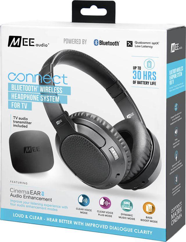 Sistem kufje pa tela për TV MEE Audio Connect T1CMA, Bluetooth, over ear, i zi