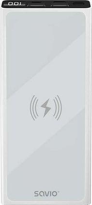Надворешна батерија Powerbank Savio BA-06, 10000mAh, Quick Charge и Power Delivery, бела