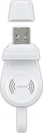 Karikues wireless për Apple Watch 4smarts VoltBeam Mini, 2.5W, USB A, i bardhë