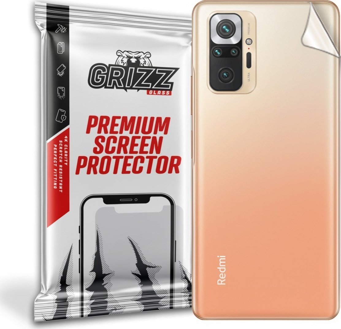 Mbrojtëse e pasme GrizzGlass për Xiaomi Redmi Note 10 Pro Max, film fleksibël, efekt satin, transparente