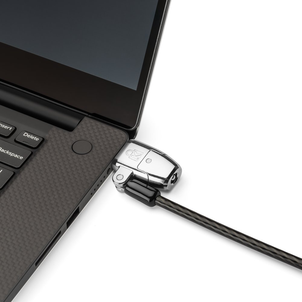Kabllo sigurie për laptop Kensington ClickSafe 2.0 3 in 1, bravë me çelës, T Bar Nano Wedge, argjendtë