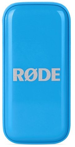 Mikrofon pa tela Røde Wireless Micro, USB C, me kuti karikimi, blu