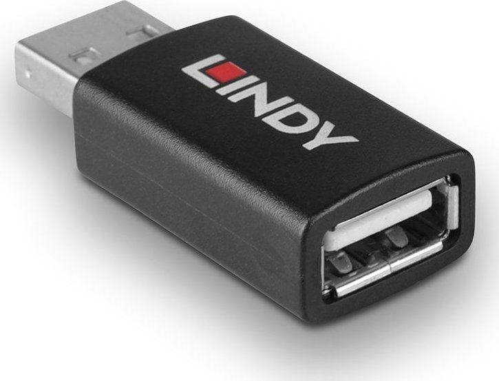Adapter USB Lindy 71263, gender changer Type A në Type A, i zi