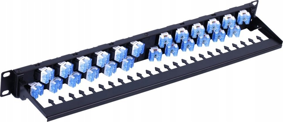 Patch panel Techly 367836, 24x RJ45 Cat6a UTP, 1U, i zi
