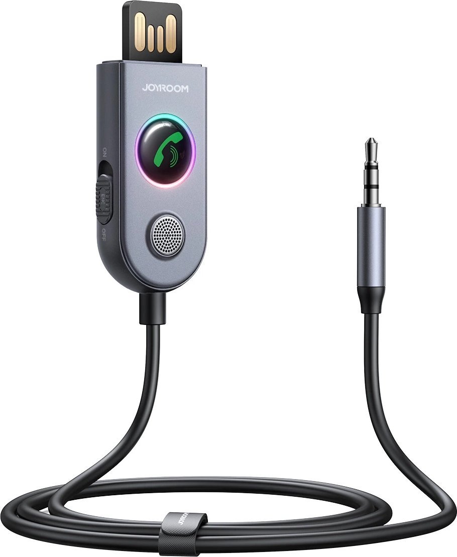 Marrës transmetues Bluetooth Joyroom JR-CB6, USB AUX, Bluetooth 5.3, i zi