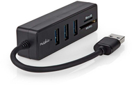 USB hub Nedis USB - USB-A 3x USB 3.2 Gen 1 SD & MicroSD