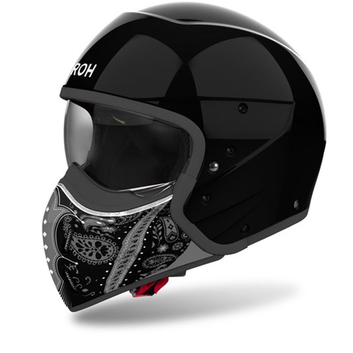 Helmetë jet Airoh J 110 Paesly, kompozit karboni, e zezë me shkëlqim, madhësia 2XL