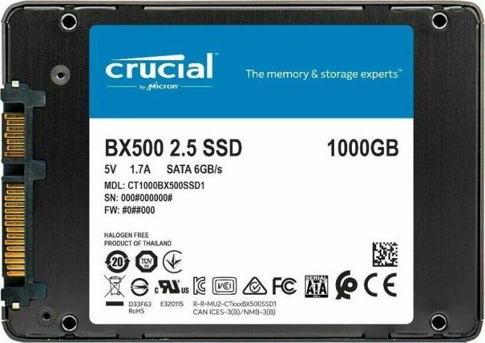 Disk BX500 1 TB 2.5" SATA III SSD (CT1000BX500SSD1). 540 MB / s, 500 MB / s