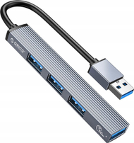 HUB USB Orico AH-A13-GY, 4 porta, USB 3.0 dhe 2.0, gri