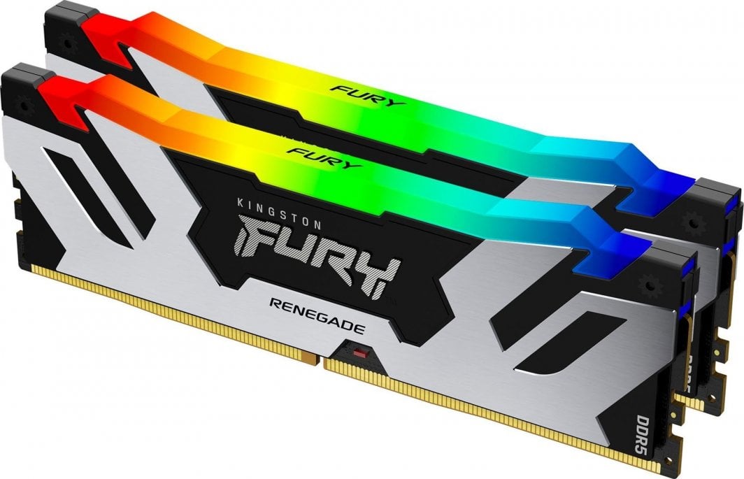 Memorie Kingston Fury Renegade RGB, DDR5, 96 GB, 6400 MHz, CL32, KF564C32RSAK2-96