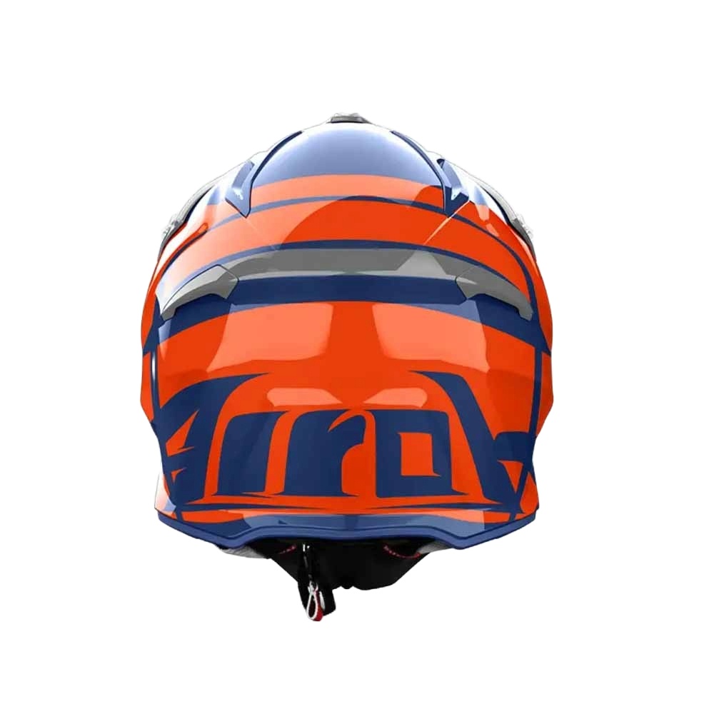 Helmetë motocross Airoh Aviator Ace 2 Engine, për të rritur, blu portokalli gri, madhësia M