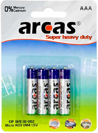 Bateri njëpërdorimshme Arcas 10700403 AAA, zink karbon, 1.5V