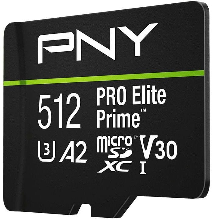 Kartë memorje PNY PRO Elite Prime, 512GB, microSDXC, Class 10 U3 V30 A2