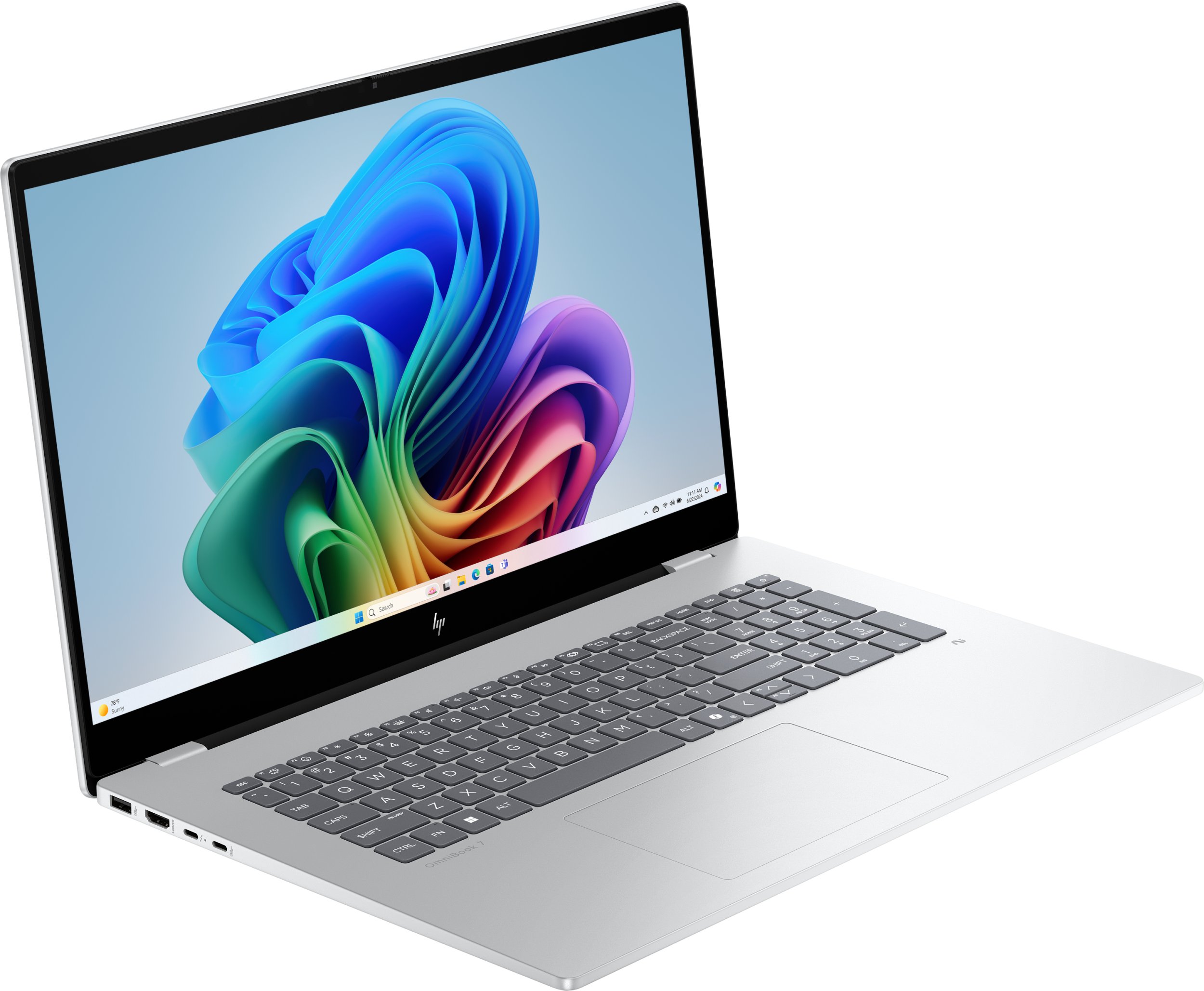 Laptop HP OmniBook 7 NG AI 17 dc0219nw, 17.3" FHD Touch, Intel Core Ultra 5, 16GB RAM, 1TB SSD, argjendtë