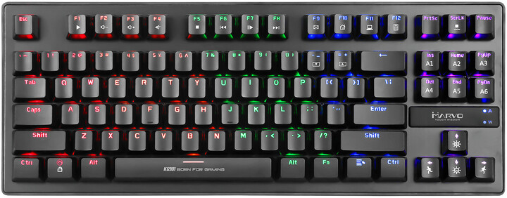Tastierë Marvo KG901, blu mekanike, CZ / SK