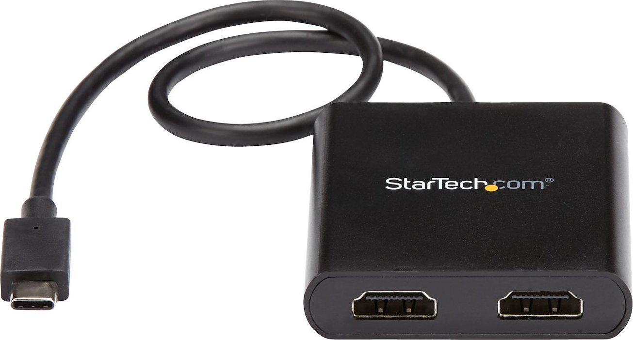 Adapter multi monitor StarTech.com MST, USB C në 2x HDMI, 4K 30Hz, i zi